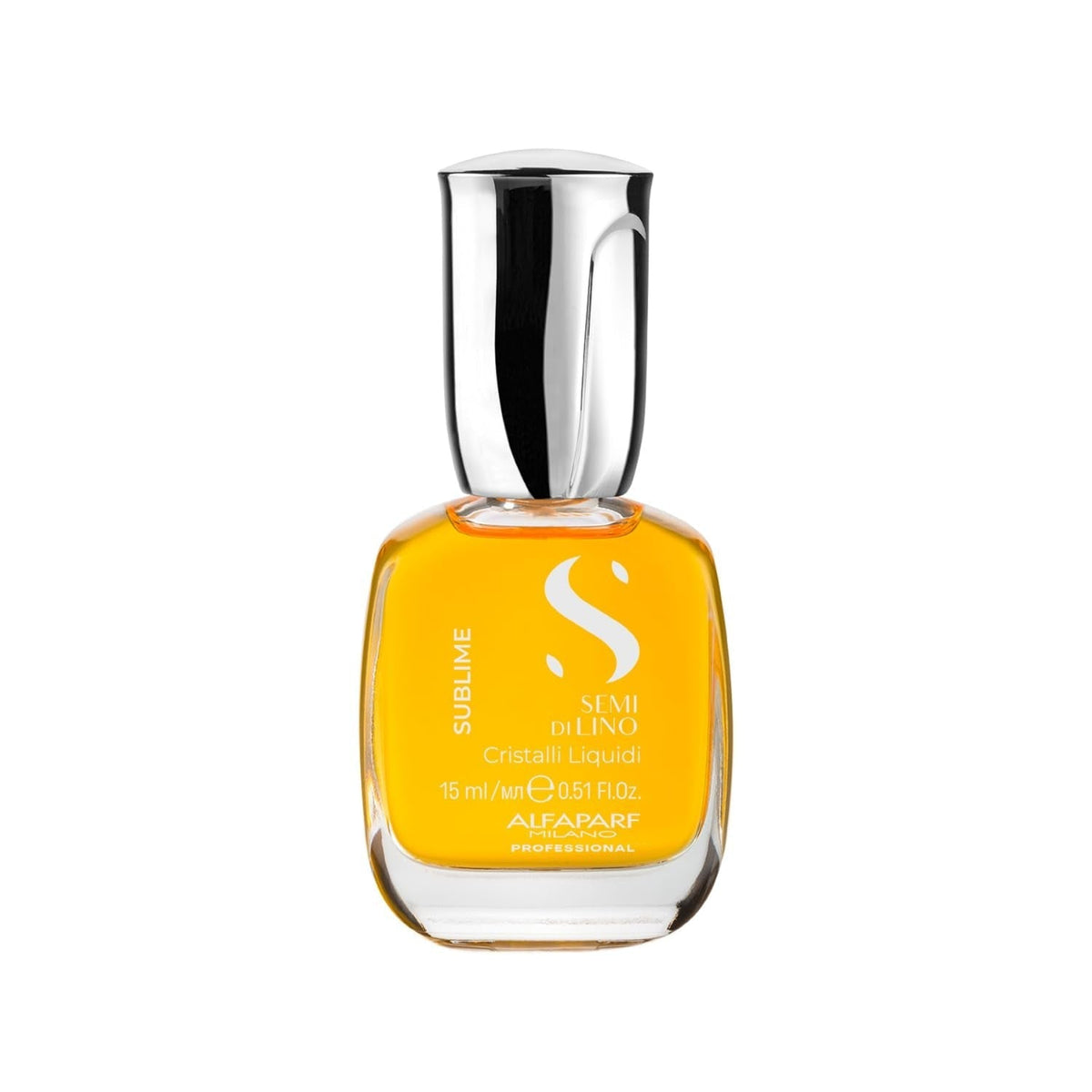 Semi Di Lino Sublime Cristalli Liquidi Hair Oil Serum with Thermal Protection - anti Frizz Hair Serum & Smoothing Heat Protectant Spray with Vitamin E for Frizzy Hair (0.51 Oz / 15 Ml)