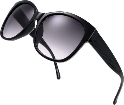 Women's Oversized Square Jackie O Cat Eye Hybrid Butterfly Fashion Sunglasses - Exquisite Packaging