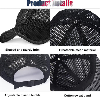 Summer Mesh Baseball Cap for Men Adjustable Breathable Caps Women Men'S Hat Quick Dry Hats Casual Trucker Hat