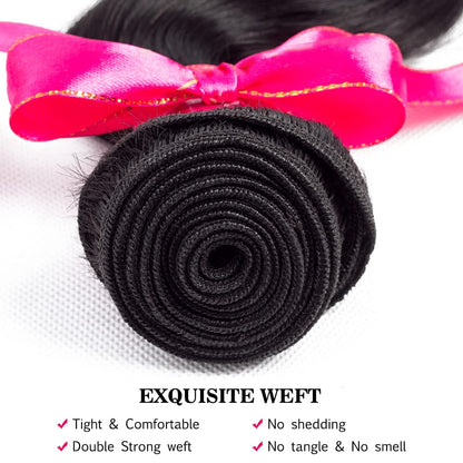 Body Wave Bundle 10A Grade Human Hair Bundles 100% Unprocessed Brazilian Virgin Hair Bundles Double Weft Brazilian Body Wave Bundles(Single Bundle)