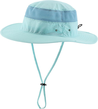 Wide Brim Sun Hat for Men Breathable Cowboy Boonie Hat UPF 50+ Sun Protection Bucket Hat for Fishing Hiking