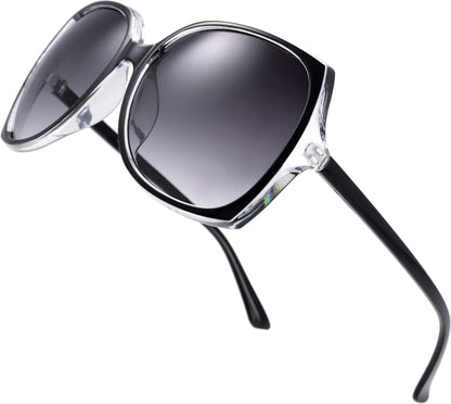 Women's Oversized Square Jackie O Cat Eye Hybrid Butterfly Fashion Sunglasses - Exquisite Packaging