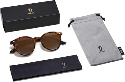Retro round Polarized Sunglasses for Women Men Classic Vintage Sunnies SJ2069