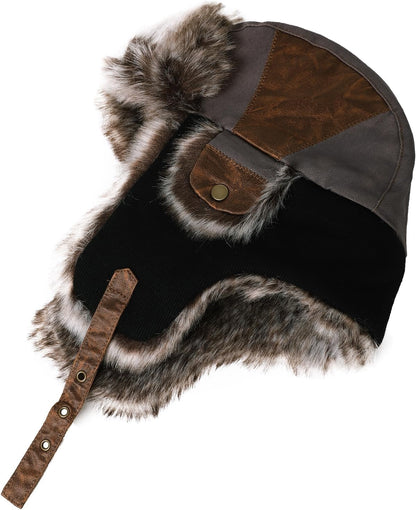 Large XL Trapper Trooper Hunting Warm Ear Flap Russian Ushanka Winter Ski Cold Weather Bomber Hats for Men