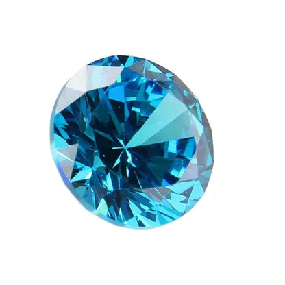 Unheated 6.22CT 10mm Sea Blue Sapphire Round Loose Gemstone Ring Earring Jewelry Diy jewelry making