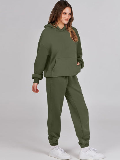 Womens 2 Piece Outfits Lounge Hoodie Oversized Sweatshirt Jogger Sweatpants Y2K Tracksuit Sweatsuit Set Fall Clothes