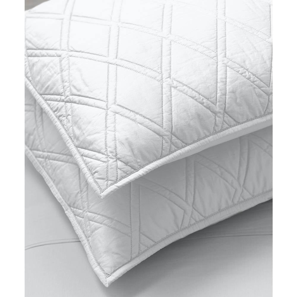 100% Cotton White Sateen Full/Queen Coverlet Set