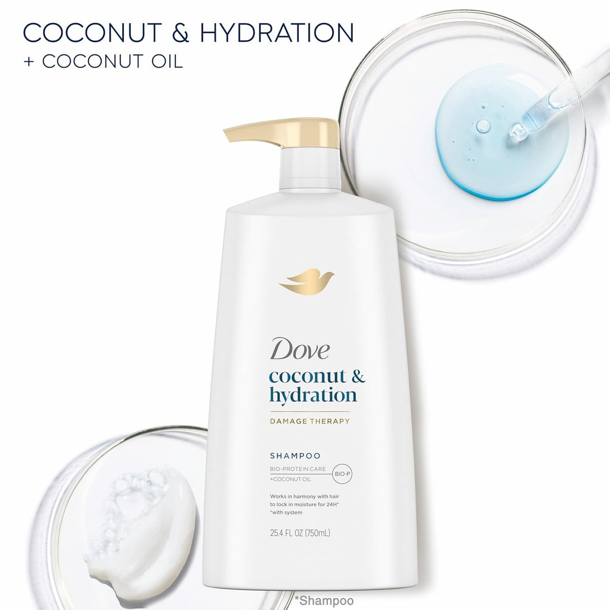Ultra Care Shampoo Coconut and Hydration for Dry Hair Shampoo with Oil Blend of Coconut, Jojoba & Sweet Almond 25.4 Oz