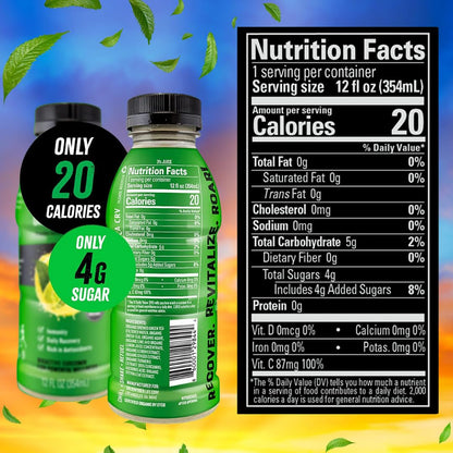 Still Turmeric Lemonade, Green Tea - Organic Superfood-Infused Sports Drink with Curcumin & Ginger - Antioxidants for Recovery and Immunity, 4G Sugar (12 Bottles)