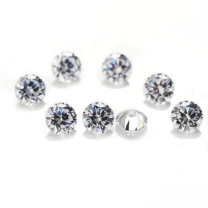 Round Brilliant Cut  5.0mm (0.5 ct) To 8.0mm (2 ct)  D Color Moissanites Loose Stone  Ring Jewelry Bracelet Material High Quality