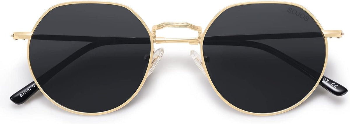 Round Polygon Polarized Sunglasses for Women Men Retro Classic Vintage Shades SJ1157