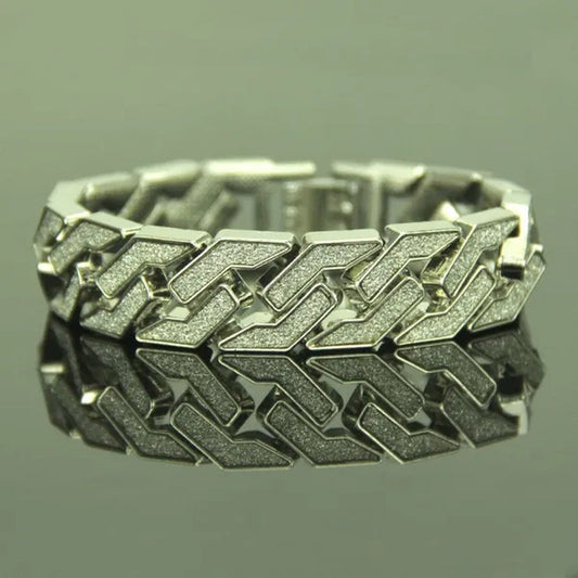 Miami Curb Cuban Bracelet for Men Gold Silver Hip Hop Iced Out Paved Rhinestones CZ Rapper Bracelet Jewelry