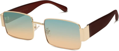 Retro Fashion Rectangle Sunglasses Womens Mens Vintage Trendy Square Shades SJ1162