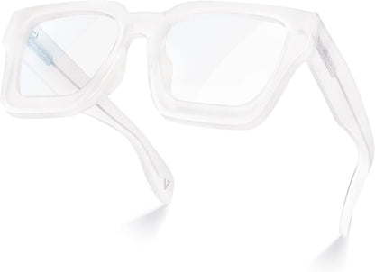 Blue Light Blocking Glasses Rectangle Chic Preppy Look MultiColor Frame for Women Men RIVER