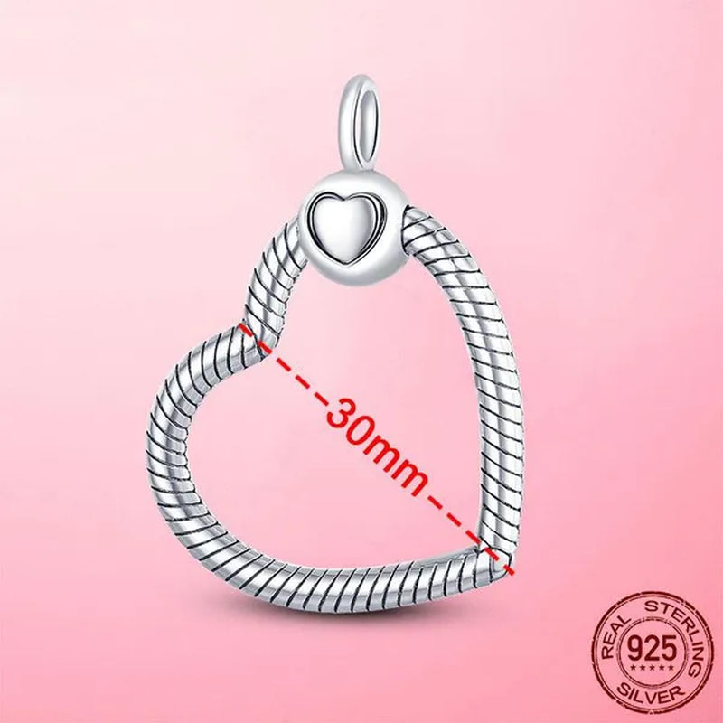 2023 Heart O Pendant 925 Sterling Silver O Pendant fit Original Cable Chain Pendant Necklace DIY Charm Beads Jewelry Anniversary Gift