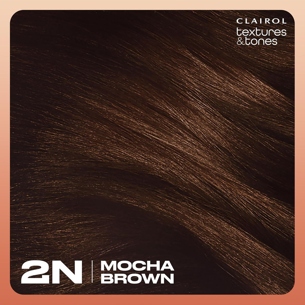 Textures & Tones Permanent Hair Dye, 2N Mocha Brown Hair Color, Pack of 1