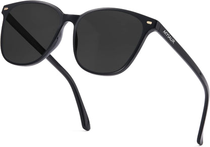 Polarized Sunglasses for Women, Square Mirrored Trendy Shades with UV Protection Reduce Glare Sun Glasses