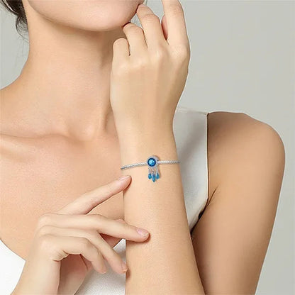 Original 925 Sterling Silver Blue Zircon Dream Catcher Stars Pattern Pendant Charm Fit Woman Bracelet Diy Fashion Jewelry