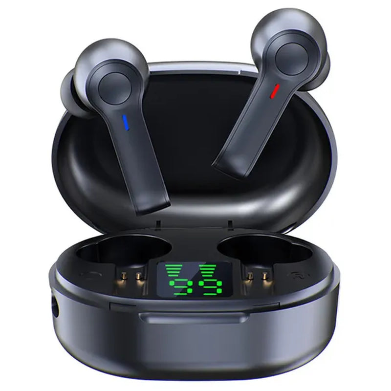 TWS Wireless Bluetooth5.0 Earbuds, HiFi Stereo Sound Bluetooth Earphones, Waterproof Sport Headset, Noise Cancelling Touch Control Headphones with LED Display Charging Case