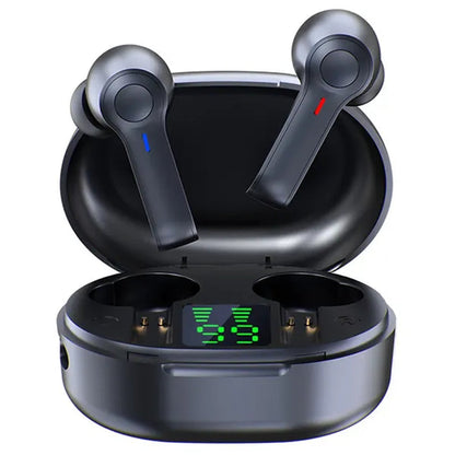 TWS Wireless Bluetooth5.0 Earbuds, HiFi Stereo Sound Bluetooth Earphones, Waterproof Sport Headset, Noise Cancelling Touch Control Headphones with LED Display Charging Case