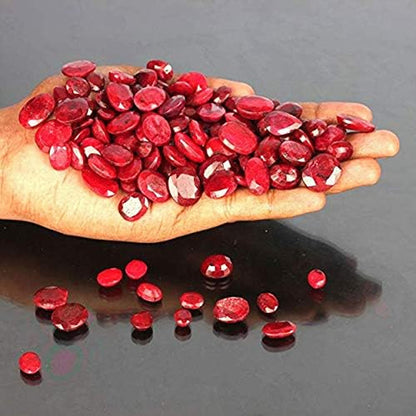 Loose Gemstones for Jewelry Making 100.00 Carats. Set of 7 Pcs Ring Size Gorgeous African Pigeon Blood Red Ruby Loose Gemstone Beads Ruby July Birthstone
