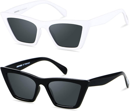 Cat Eye Sunglasses for Women Polarized Cateye Frames Fashion Vintage Square Classic Retro Sun Glasses