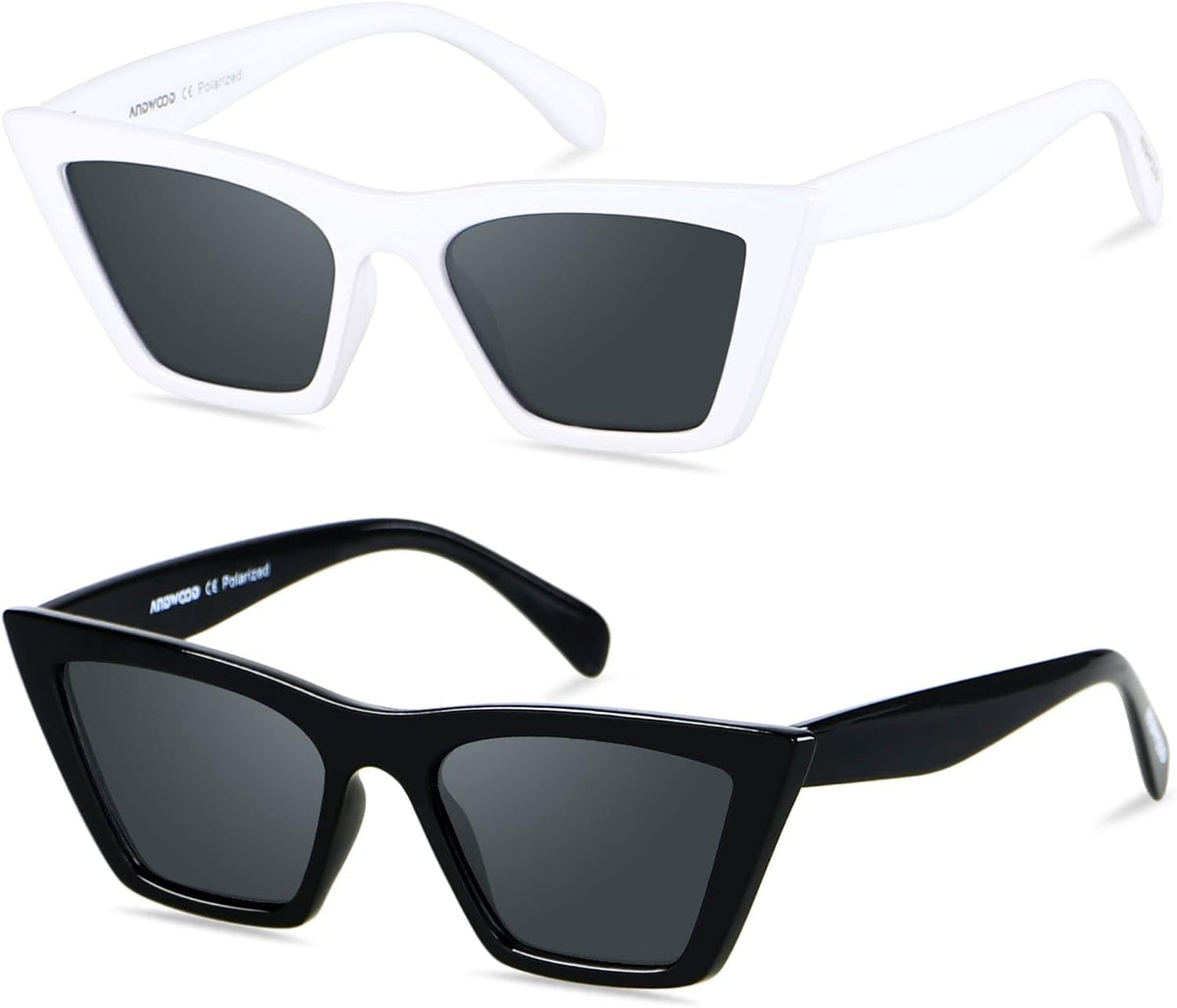 Cat Eye Sunglasses for Women Polarized Cateye Frames Fashion Vintage Square Classic Retro Sun Glasses