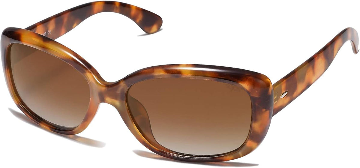 Vintage Square Sunglasses for Women Polarized UV Protection Havana Frame