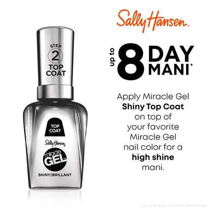 Miracle Gel™, Clear Top Coat 101, Long Lasting, Gel-Like Formula, No UV Lamp Needed, Clear Nail Polish