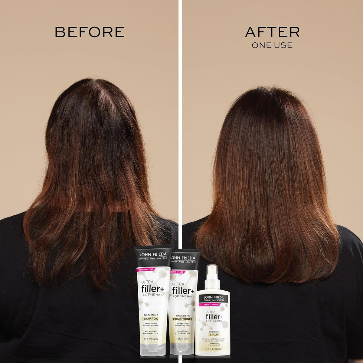 Ultrafiller+ Thickening Shampoo, Strengthening Shampoo for Damaged or Thin Hair, Infused with Biotin and Hyaluronic Acid to Strengthen Hair for Thicker Fuller Results, 8.3 Oz