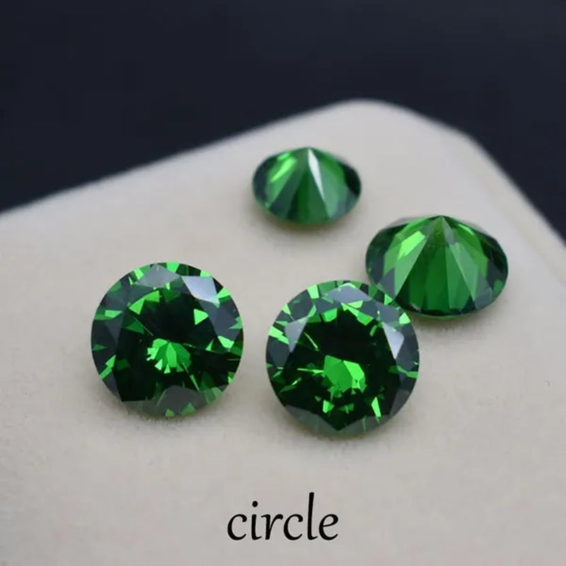 Stone of Life 3A Colombia Emerald Corundum Spinel Various Shapes Mosaic Jewelry Diy Green Gem AAA 5-7MM