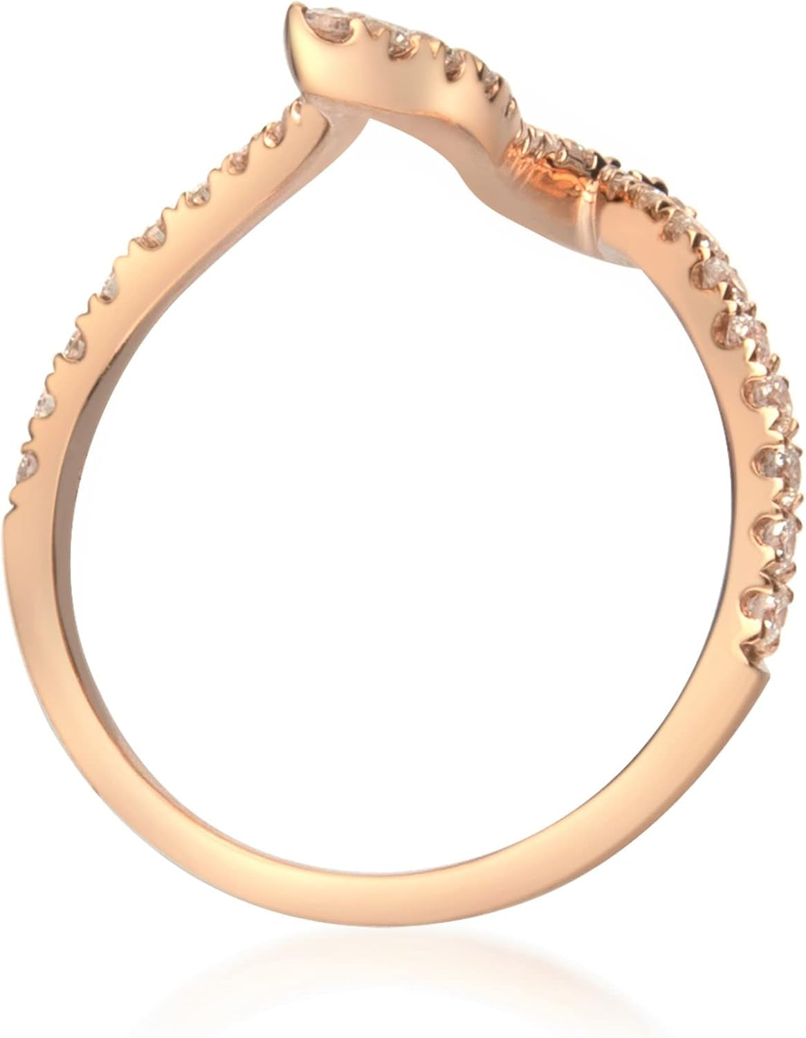 10K Rose Gold Natural White Diamond Ring for Women | Ethically, Authentically & Organically Sourced Hand-Crafted Jewelry for Her | Diamond Ring for Women.