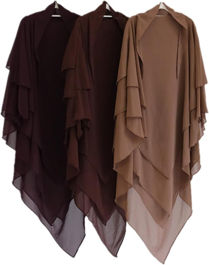 Women Muslim Chiffon Scarf Lightweight Breathable Abaya Jilbab Ramadan Eid Sun-Proof Shawls Wrap Hijab