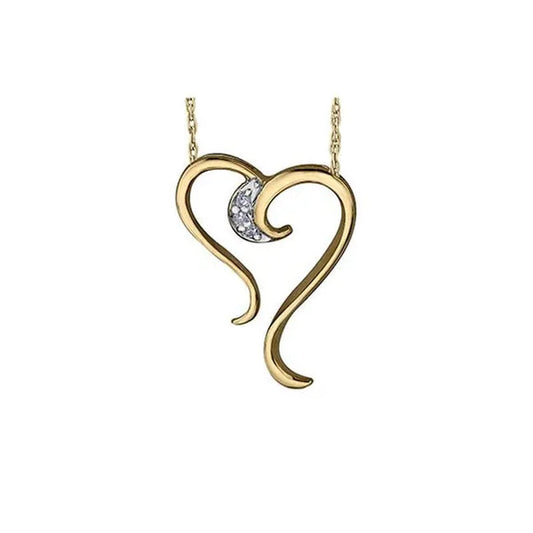 Cheri Jadore PP1525CX-10 0.015 Carat 10K Gold Diamond Pendant in Gold