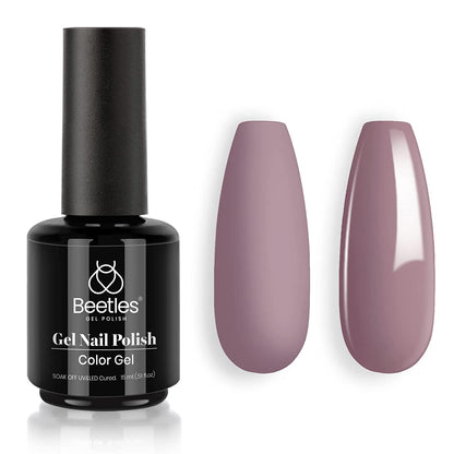 beetles Gel Nail Polish, 1Pcs 0.5Oz 15ml Sheer Pink Gel Polish,Light Nude Nail Gel Neutral Soak off Uv Led Lamp Needed Manicure for Home Salon Nail Art DIY, Spring Gel for Girls, 2024 New Trend