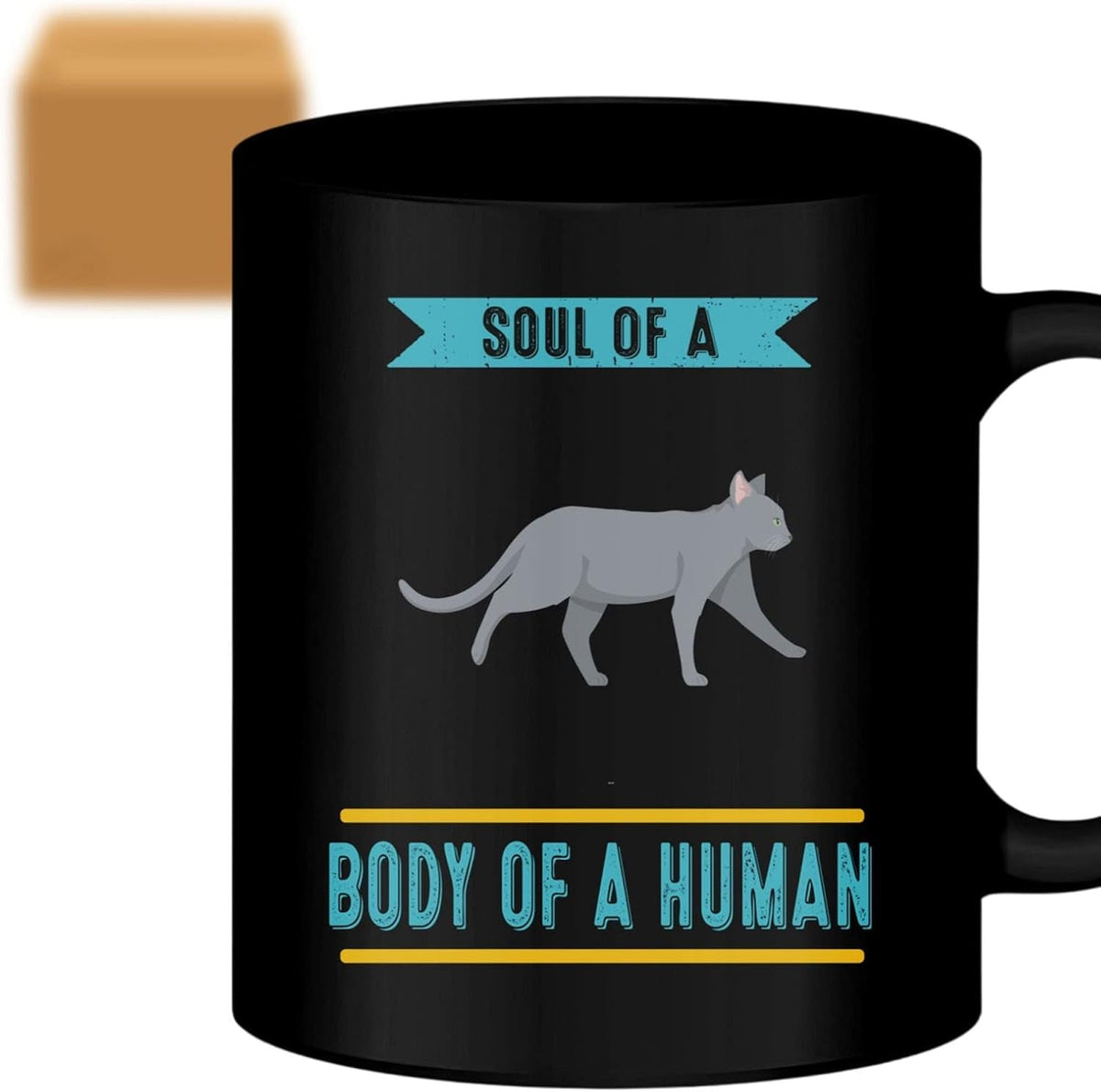 Funny Gift Coffee Mug Russian Blue Lover - of a Russian Blue, Body of a Human Funny for Cat Lover Cups Gifts For, Family, Coworker, Father, Mother on Holidays, Year, Birthday Cup 051692