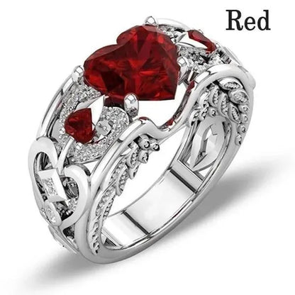 Exquisite Women's Fashion Zircon Silver Ring Anniversary Gift Engagement Bridal Wedding Jewelry Rings for Women Size 5-11