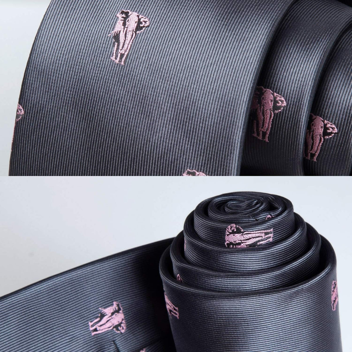 Ties for Men Classic Animal Tie and Pocket Square Set Jacquard Woven Silk Neckties Handkerchief Wedding Party