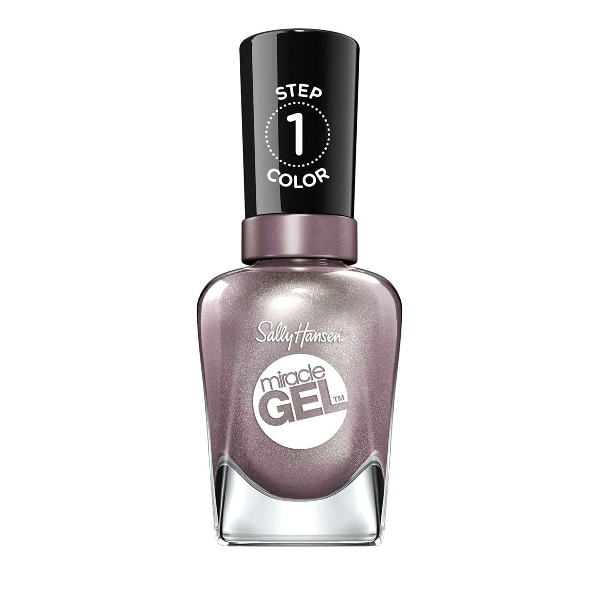 Miracle Gel™, Adrenaline Crush, Long Lasting, Gel-Like Formula, No UV Lamp Needed, Grey Glitter Nail Polish