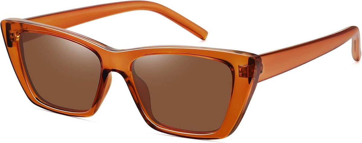 Narrow Small Vintage Polarized Cat Eye Sunglasses for Women