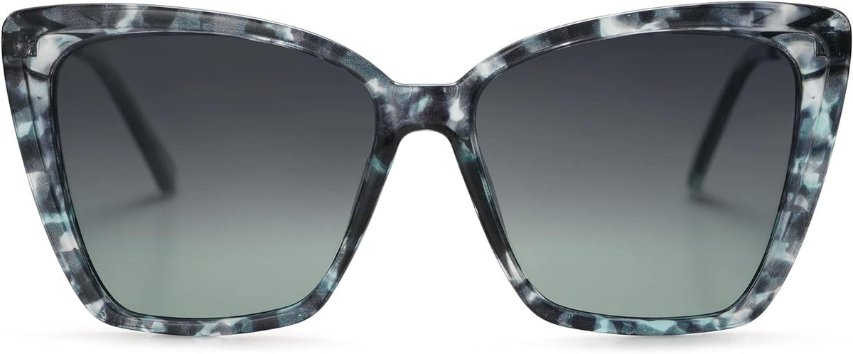 Trendy Polarized Sunglasses For Women Retro Womens Oversized Square Cat Eye Sun Glasses UV Protection SJ2206
