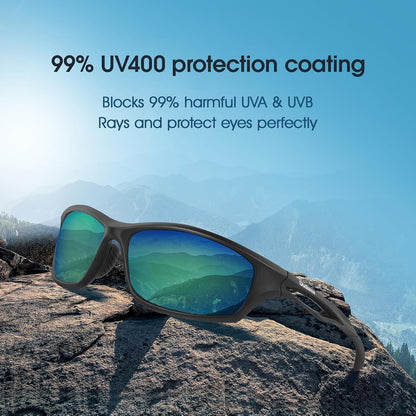 Polarized Sports Sunglasses for Men Women Running Cycling Fishing Golf Driving Shades Sun Glasses Tr90