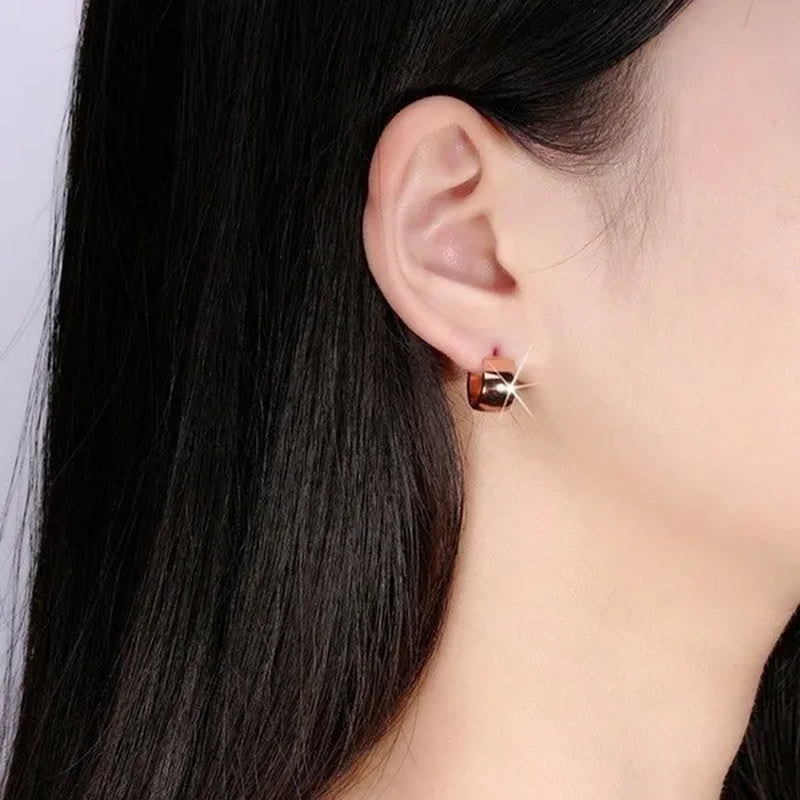 18K Solid Yellow Gold Plated White Gold Drop Dangle Earrings for Women Jewelry