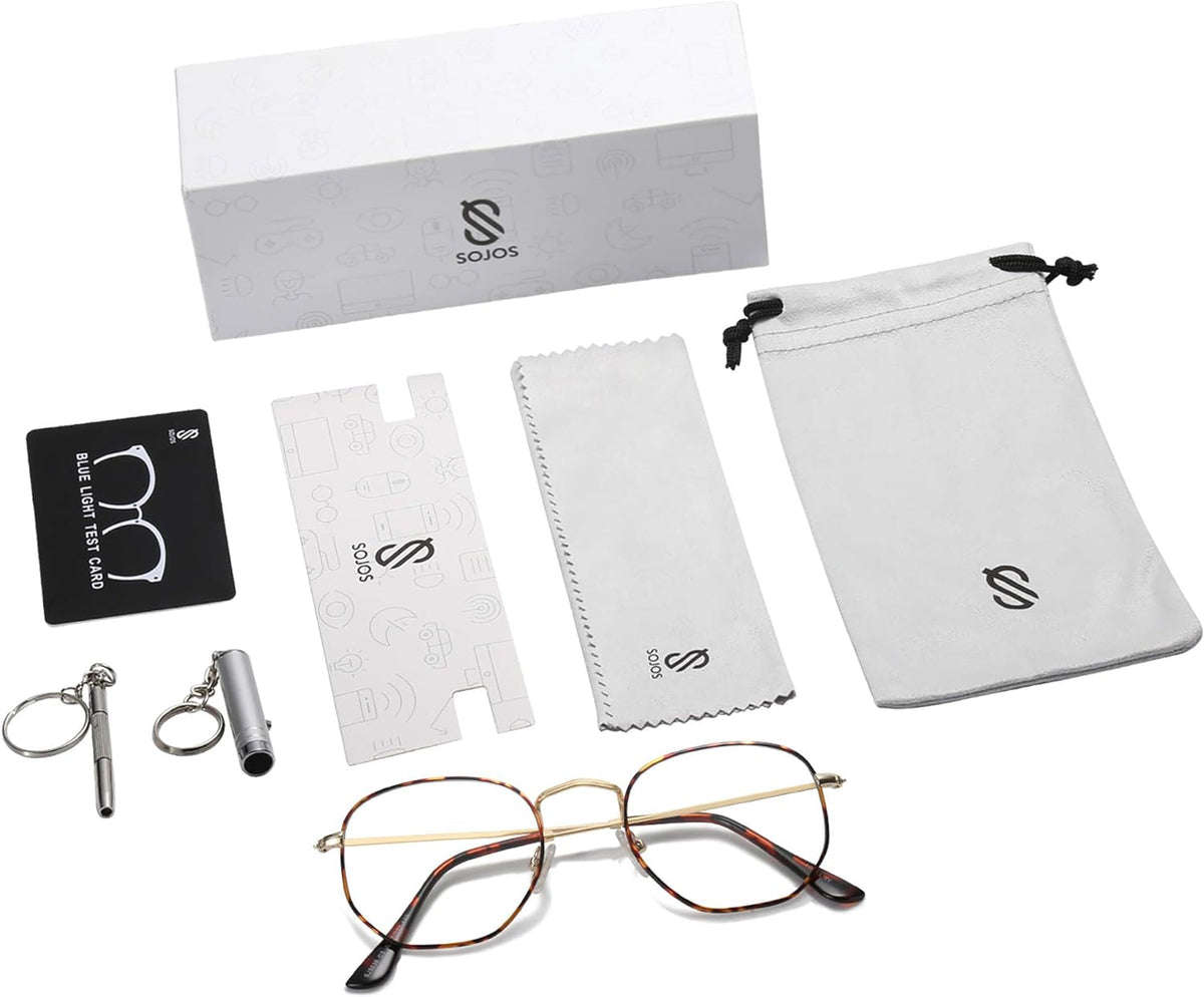 Small Blue Light Blocking Glasses Hexagonal Eyeglasses Frame Anti Blue Ray Glasses One and Only SJ5036