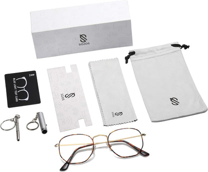 Small Blue Light Blocking Glasses Hexagonal Eyeglasses Frame Anti Blue Ray Glasses One and Only SJ5036