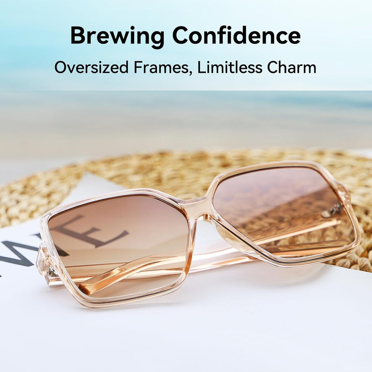 Oversized Square Sunglasses for Women Big Large Wide Fashion Shades for Men UV Protection Unisex