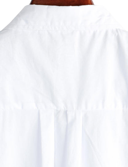 Mens Hawaiian Cotton Linen Shirts Casual Short Sleeve Button down Shirts Summer Beach Embroidered Shirts