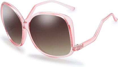 Women's Oversized Square Jackie O Cat Eye Hybrid Butterfly Fashion Sunglasses - Exquisite Packaging