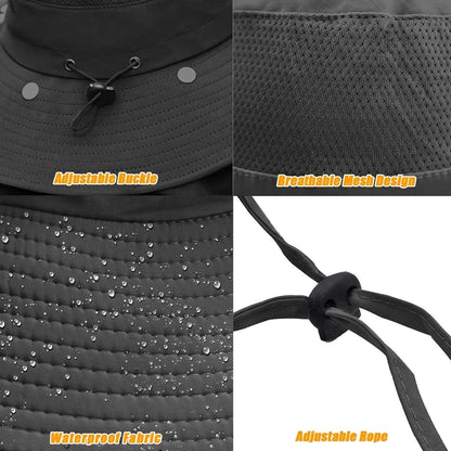 Fishing Hat for Men & Women, Outdoor UV Sun Protection Wide Brim Hat with Face Cover & Neck Flap
