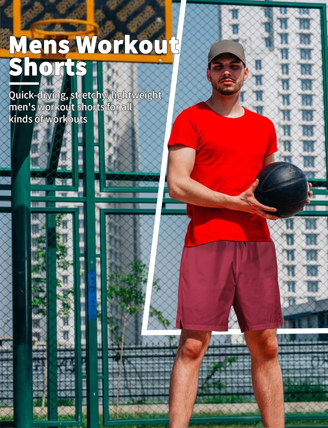 2 Pack Mens Athletic Shorts 5 Inch Inseam Workout Gym Running Shorts for Men Quick Dry Lightweight Summer Shorts